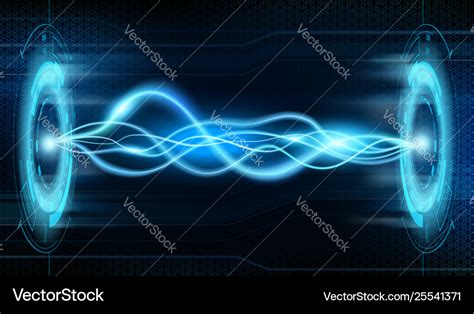 Electrical discharge or plasma arc on futuristic Vector Image