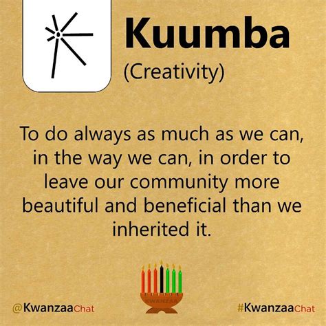 Day 6 of Kwanzaa is Kuumba. Kuumba means Creativity! 🔥🔥🔥🔥🔥🔥 | Kwanzaa principles, Kwanzaa ...