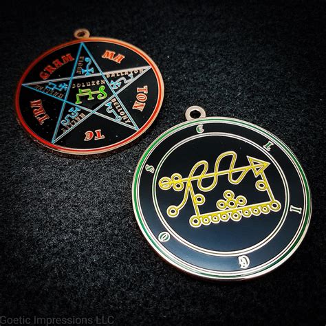 Eligos Sigil Necklace // Ars Goetia Seals // Lesser Key of Solomon Goetic Ritual Medallion ...