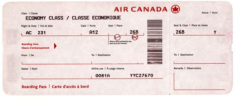 Air Canada Boarding Pass | Love is in the air | Pinterest | Best ...