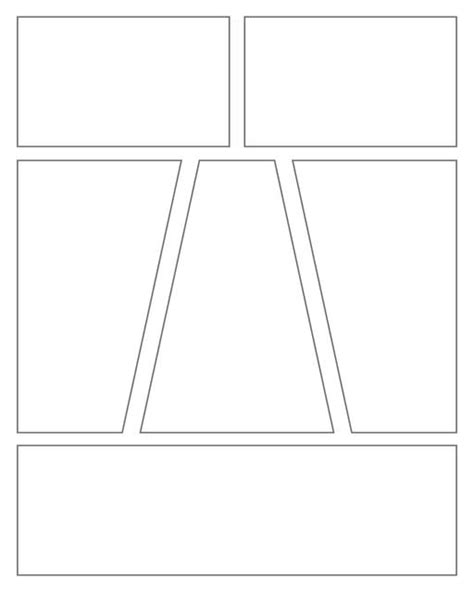 Charts and Printables: Comic Strip Template : Geometric Panels 6 Panels