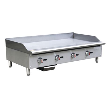 Kratos 29Y-009 Gas Countertop Griddle, 4 Burners, 120,000 BTU Output - 48"W x 29 1/2"D x 15 3/5"H