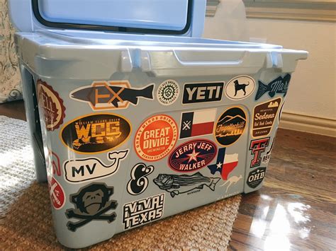 Yeti cooler with Texas stickers #yeticoolersdiy #yeticoolersforhim | Yeti cooler stickers, Yeti ...