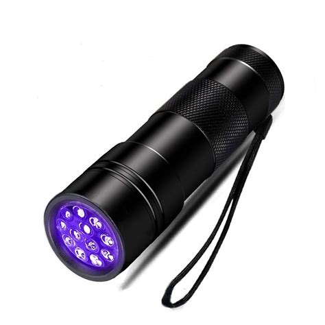 UV Flashlight Blacklight, TuGu 12 LEDs 395nm Ultraviolet Black Light Flashlights for Pets Urine ...