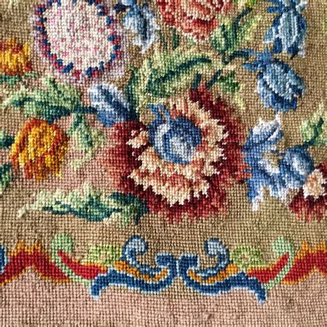 Rare 1970s Needlepoint Chair Seat Cover Based on 17th Century | Etsy