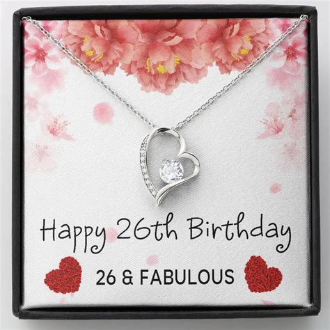 26th Birthday Gifts for Women - 26 & Fabulous Necklace for Her 26 Year – ShineOn