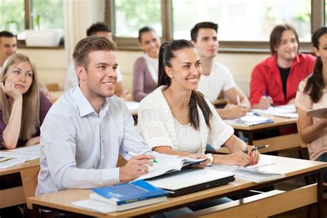 University Student In Classroom Stock Photo - Image of person, classroom: 33257632