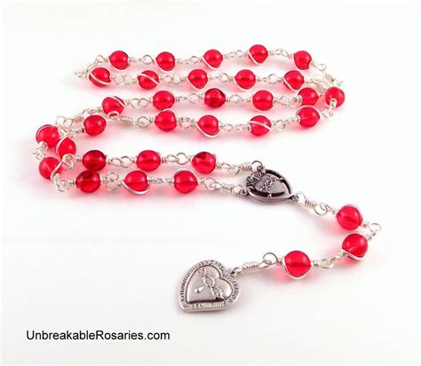 Etsy Rosary Guild Team: Most Precious Blood of Jesus Rosary Chaplet In Red by Unbreakable Rosaries