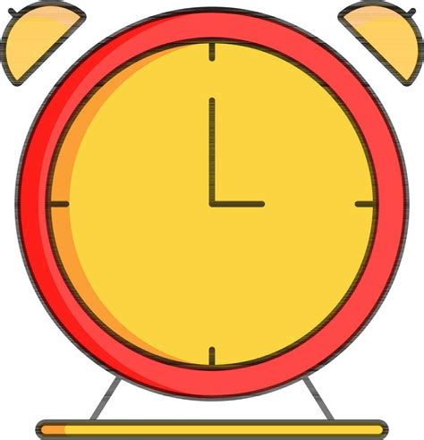 Alarm clock icon in red and yellow color. 24362304 Vector Art at Vecteezy