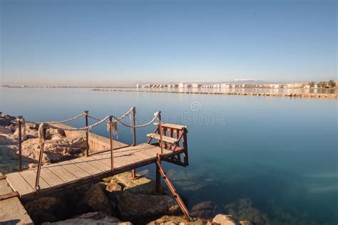 Pier in Roses Catalunya, Girona, Spain Stock Photo - Image of catalunya, girona: 119080118