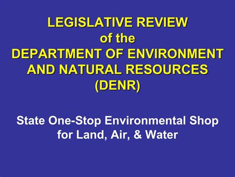 DENR Overview