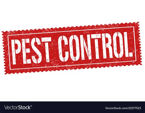 Pest control sign or stamp Royalty Free Vector Image