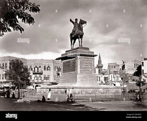 Statue of Ibrahim Pasha, Cairo, Egypt, c.1880's Stock Photo - Alamy