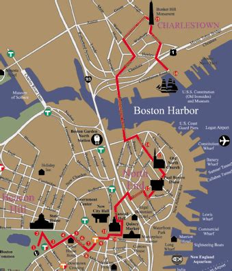 Boston Map Freedom Trail - Wendi Josselyn