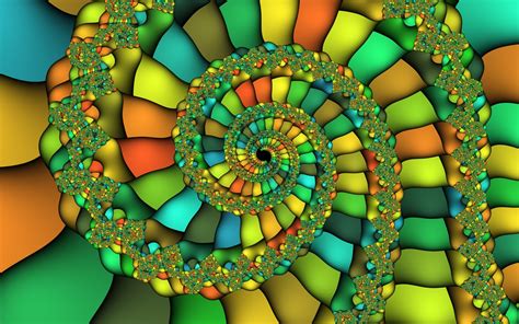 Colorful fractal swirl wallpaper | 3d and abstract | Wallpaper Better