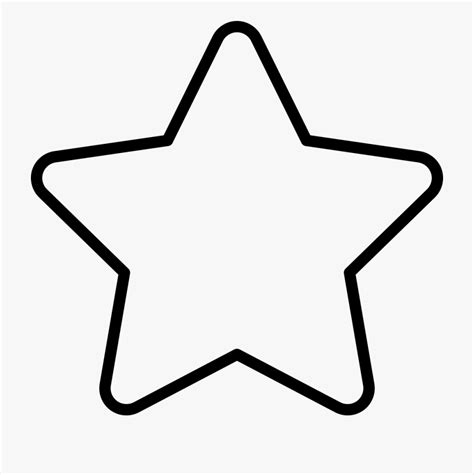 outline image of star shape - Clip Art Library