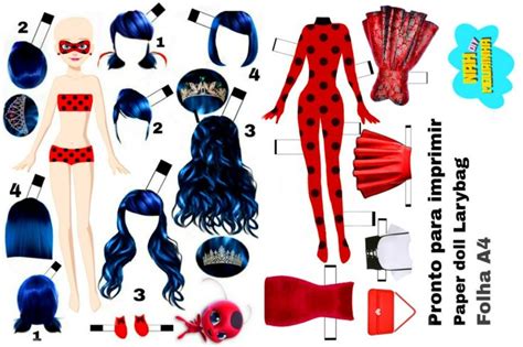 a paper doll is shown with many different hair and makeup items on it's sides