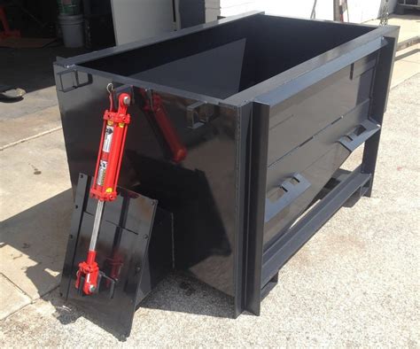 SKID STEER 1 YARD SIDE CHUTE CONCRETE BUCKET - HOPPER - CEMENT BUCKET ...