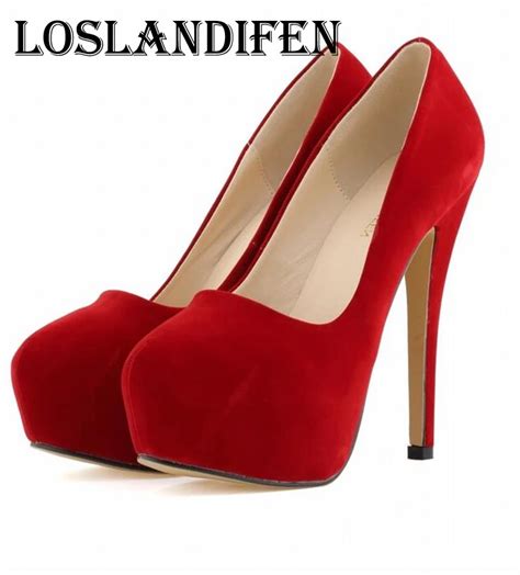 Aliexpress.com : Buy Loslandifen New Women Ultra High Heels Plus Size 35 42 Ladies Shoes ...