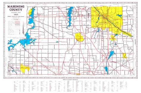 Mahoning County Map With Roads