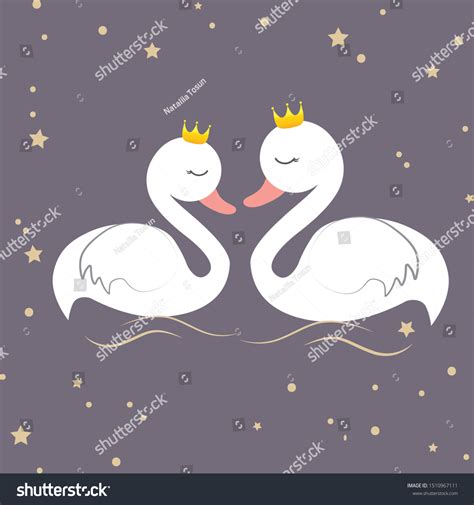 Cute Swan Cartoon Vector Illustration Stock Vector (Royalty Free ...