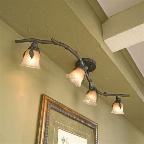 Shop Portfolio Branches 4-Light Painted Olde Bronze Dimmable Fixed ...