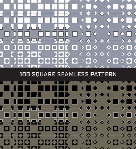 100 Square Seamless Pattern Set 1226468 Vector Art at Vecteezy