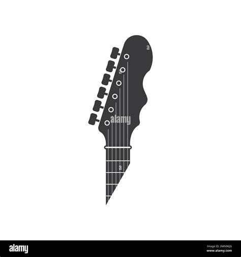 guitar logo vector illustration design template Stock Photo - Alamy