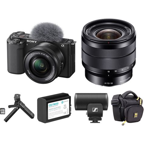 Sony ZV-E10 Mirrorless Camera with 16-50mm and 10-18mm Lenses