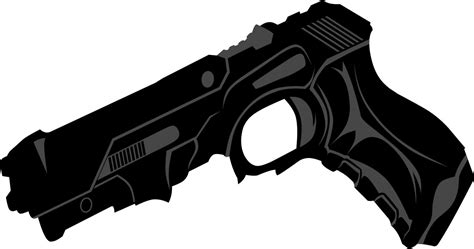 vector image of a gun in gray and black colors 12067609 Vector Art at ...