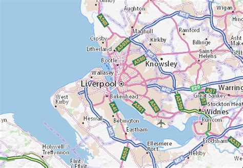 Map of Liverpool - Michelin Liverpool map - ViaMichelin