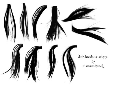 hair brushes 2 -wispy- by EmzazasStock on DeviantArt