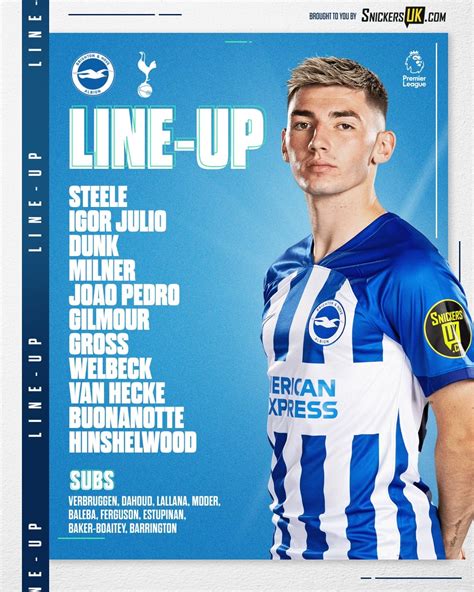 Lineups for Brighton vs Tottenham : r/BrightonHoveAlbion