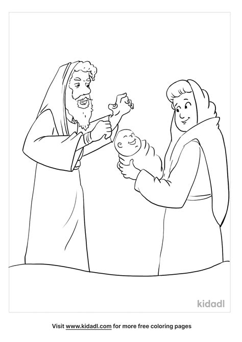 Abraham Sarah And Baby Isaac Coloring Pages