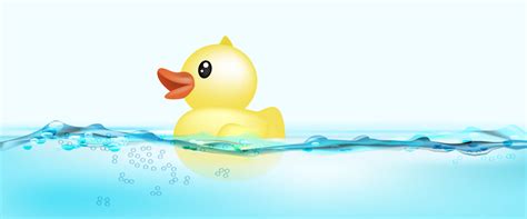 Rubber duck floating on the water 2330693 Vector Art at Vecteezy