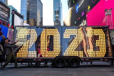 First Look at the Glittery '2023' Sign Arriving in Times Square - Parade: Entertainment, Recipes ...