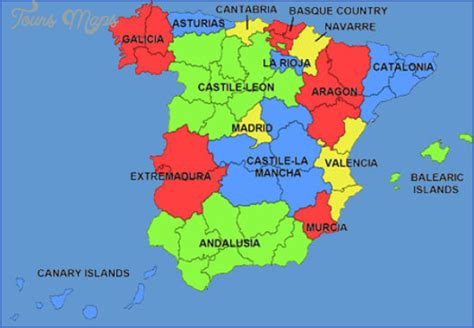 Spain Map Tourist Attractions - ToursMaps.com