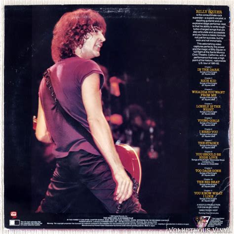 Billy Squier: Live In The Dark (1982) LaserDisc – Voluptuous Vinyl Records