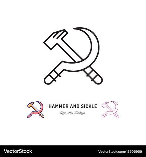 Hammer and sickle icon communist symbol russian Vector Image