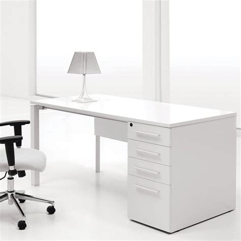 White Computer Desk With Drawers