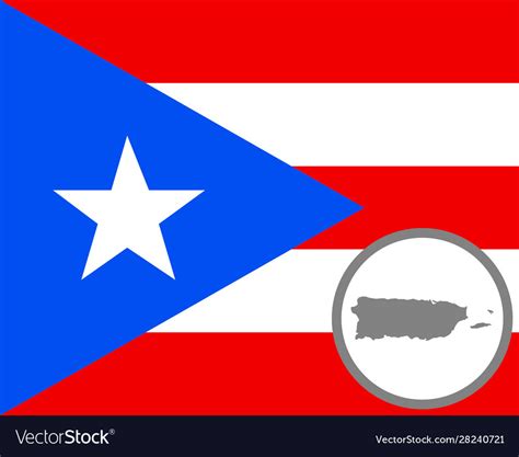 Flag and map puerto rico Royalty Free Vector Image