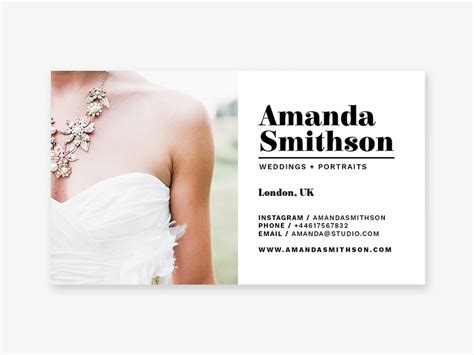 Wedding Photographer Business Card Template by Lucie Archambault on Dribbble