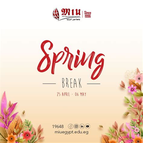 Misr International University on LinkedIn: Spring break is finally here ...