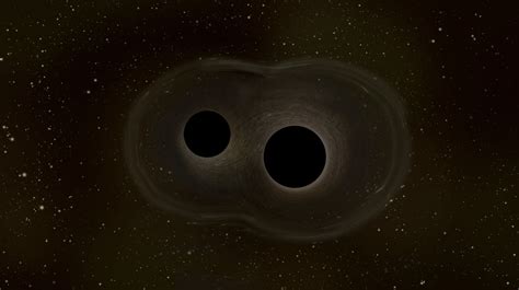 ESA - Two merging black holes