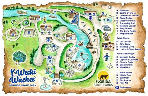 Weeki Wachee Springs State Park Map and Brochure (2014 - 2023) | ThemeParkBrochures.net