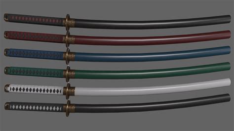 Katana Japanese Sword Collection - V2 3D Model by DaikLord