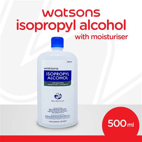 WATSONS, Isopropyl Alcohol 70% Solution Disinfectant/Antiseptic 500mL | Watsons Philippines