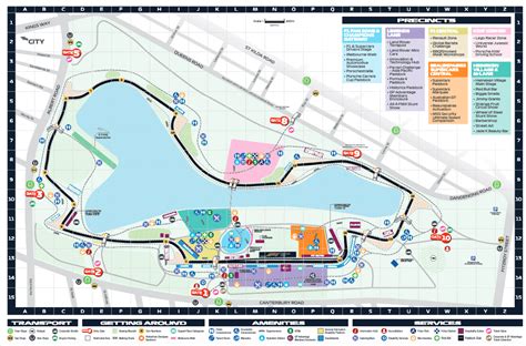 Melbourne F1 Grandstand Map