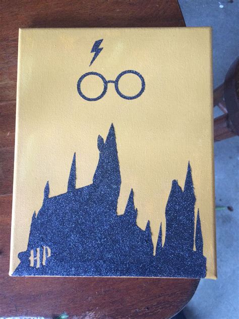 a harry potter hogwarts house painted on a canvas