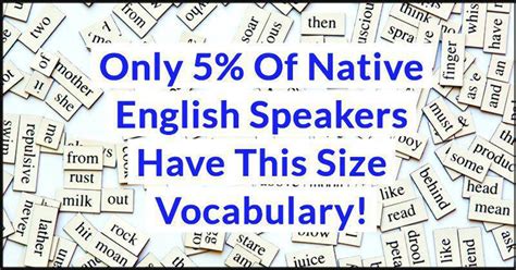 Only 5% Of Native English Speakers Have This Size Vocabulary